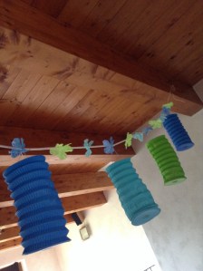 Ghirlanda di lanterne colorate