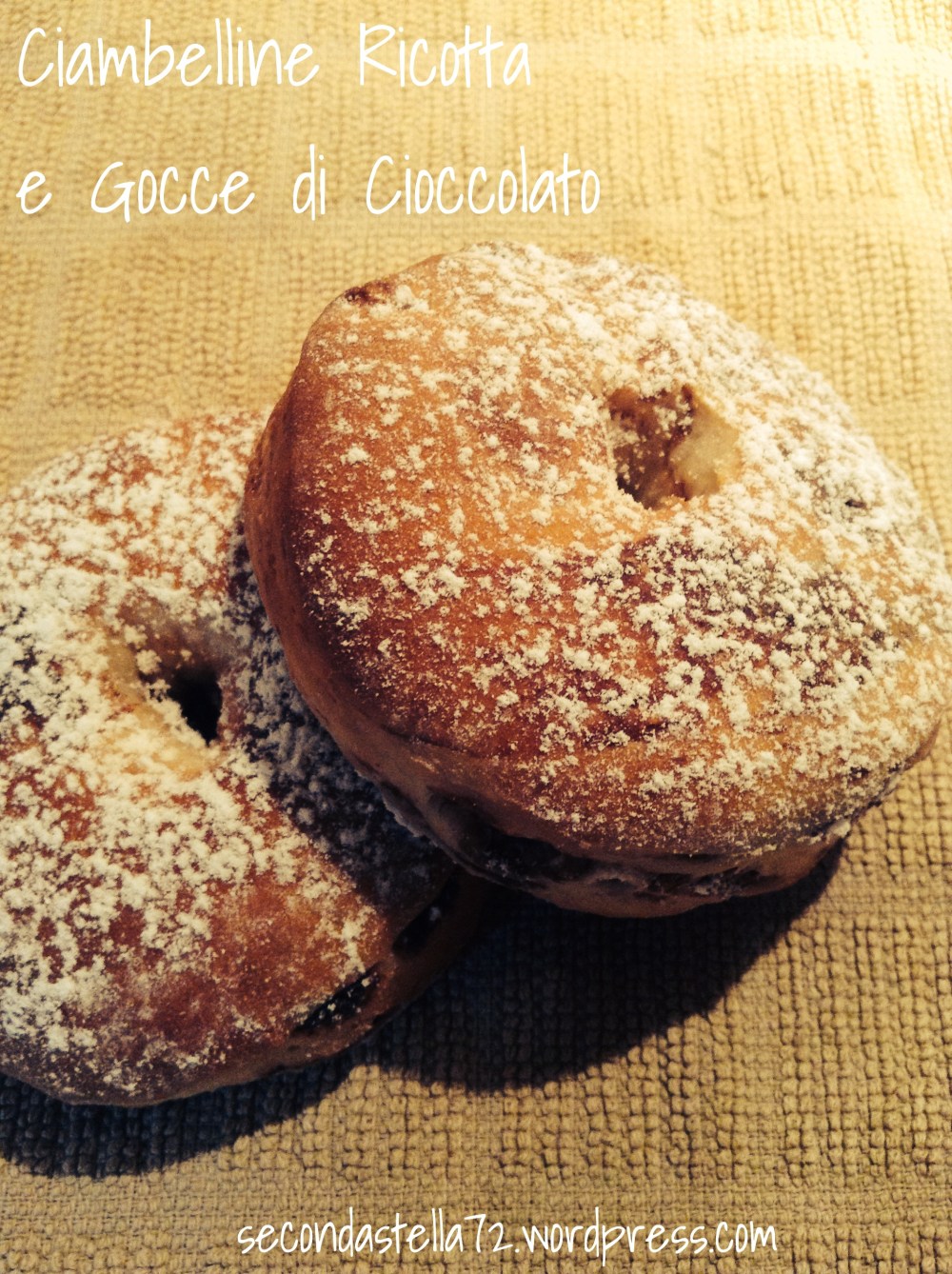 Ciambelle ricotta e gocce di cioccolato